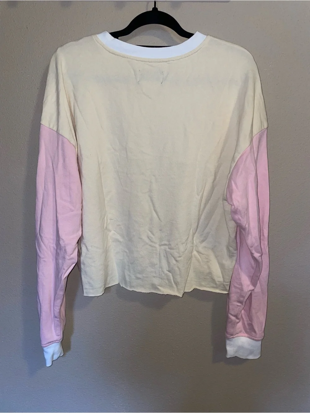 Goodfellow & Co Crewneck Colorblock Sweater in White, Cream & Light Pink